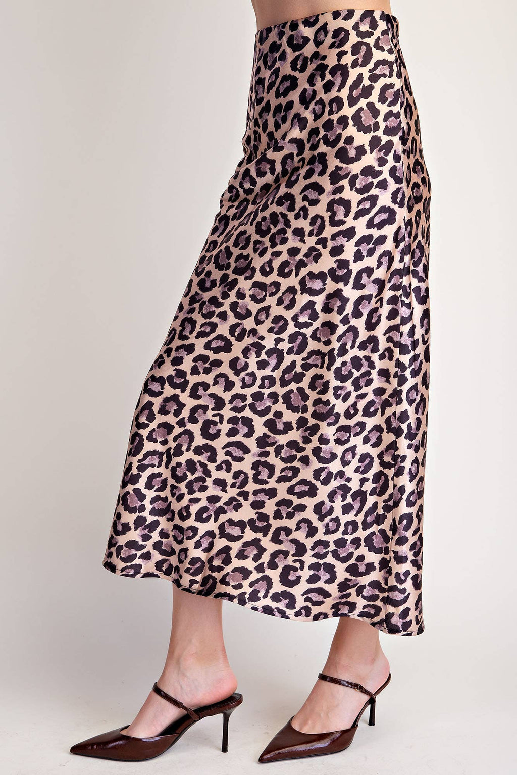 Animal Skirt High Waist Midi Length