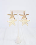 Delphine Raffia Starfish Earring Gold