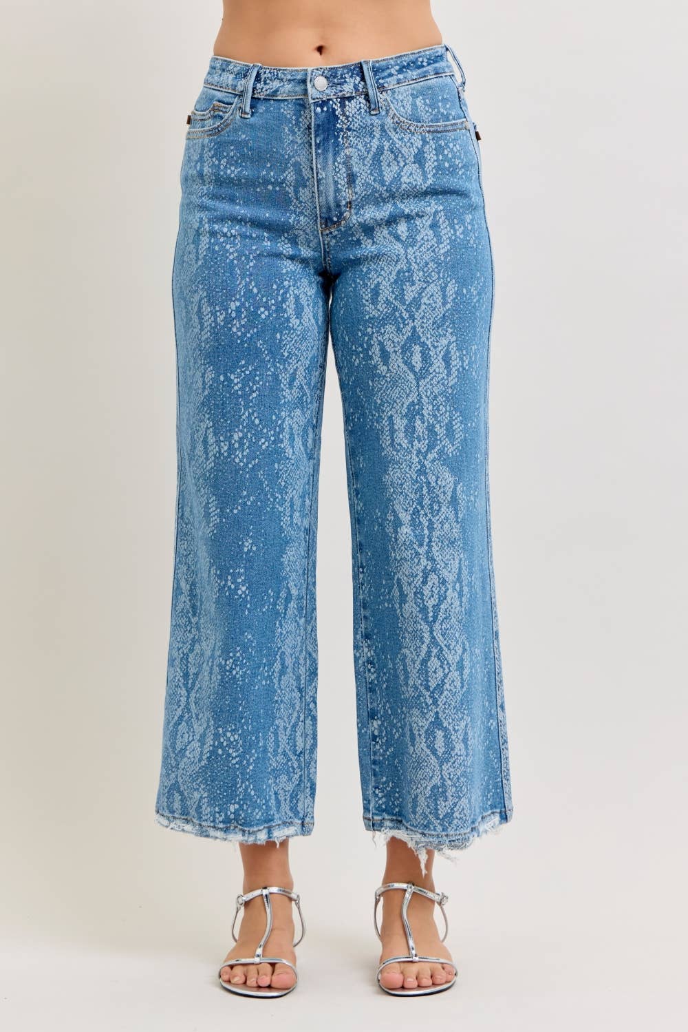 High Waisted Wide leg Snake print