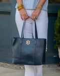 Heath Tote Bag Woven Navy