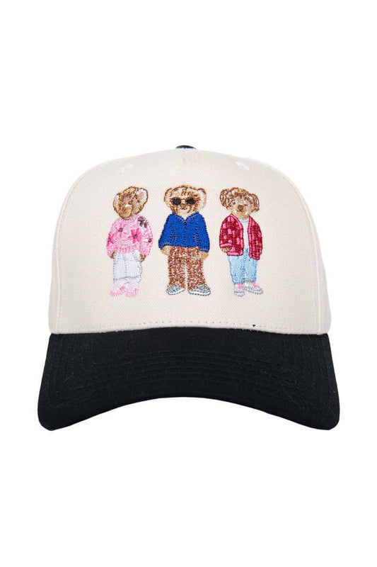 Teddy Bears Two-Toned Vintage Hat