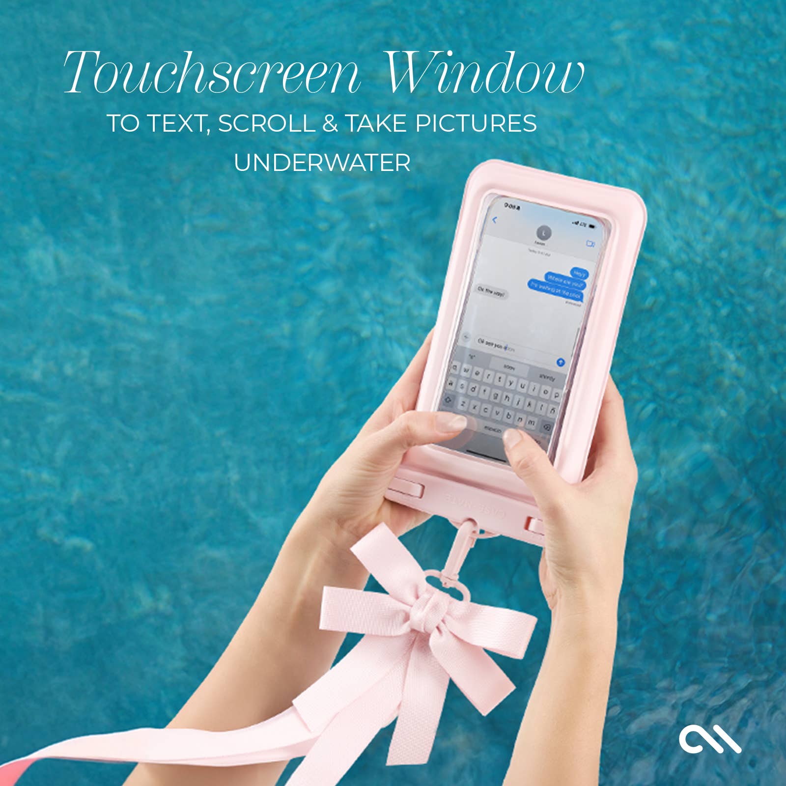 Ballet Pink Bow Waterproof Floating Pouch
