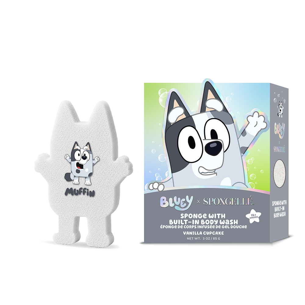 Muffin Vanilla Cupcake Body Buffer | Bluey x Spongellé