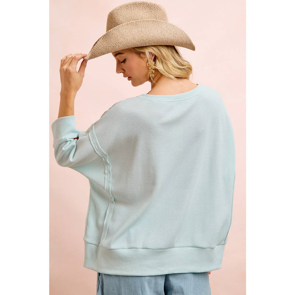 Sequin LOBSTERS PATCHED KNIT SLEEVE TOP