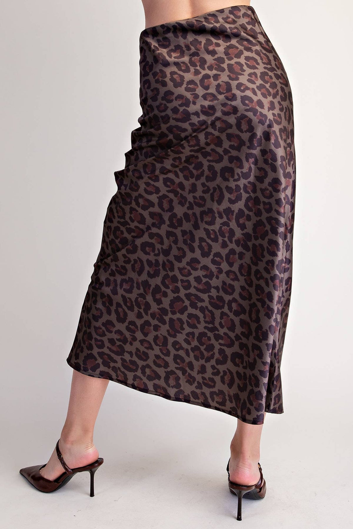 Animal Skirt High Waist Midi Length