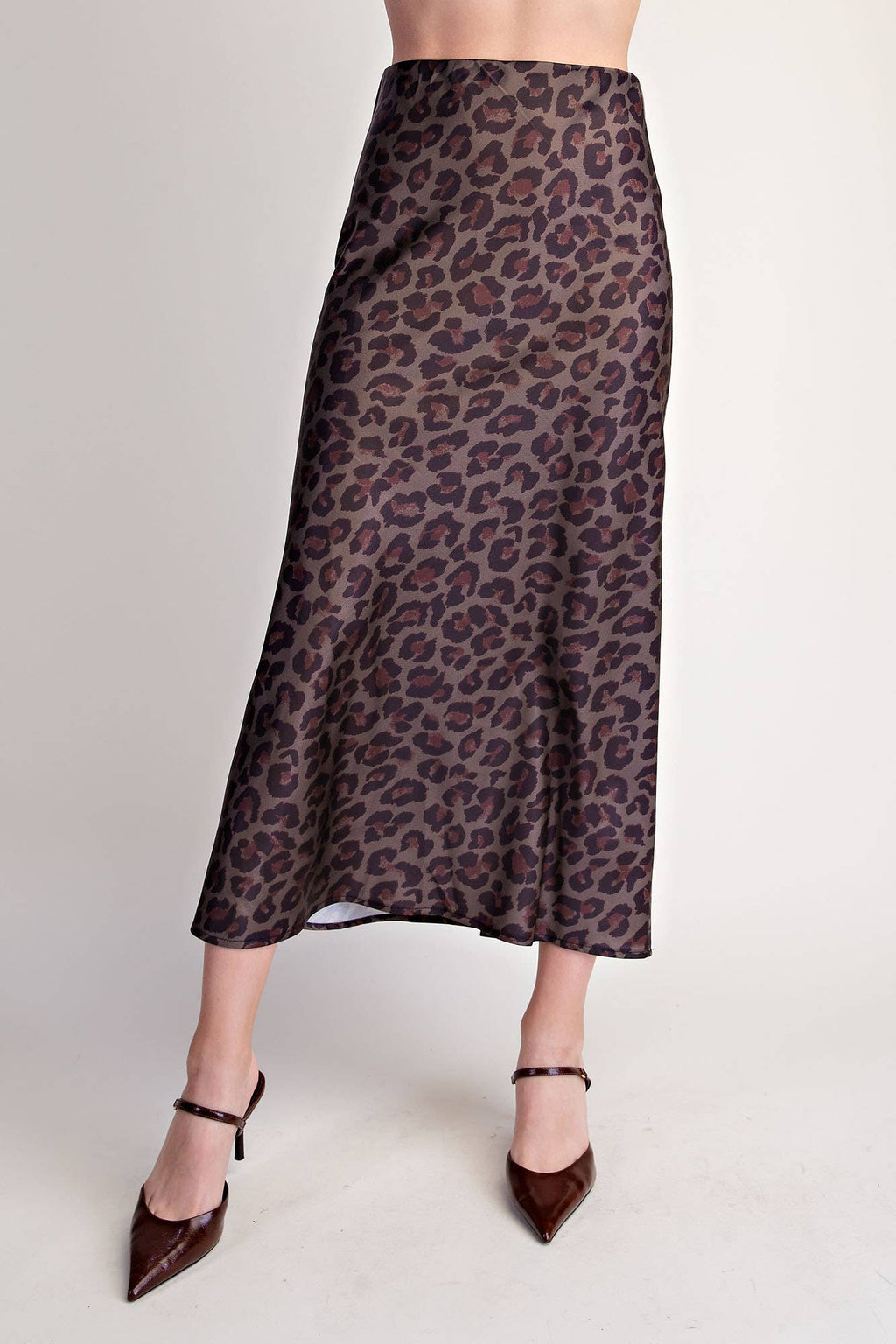 Animal Skirt High Waist Midi Length