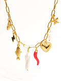 18K Gold Non-Tarnish       Fish Charm Necklace