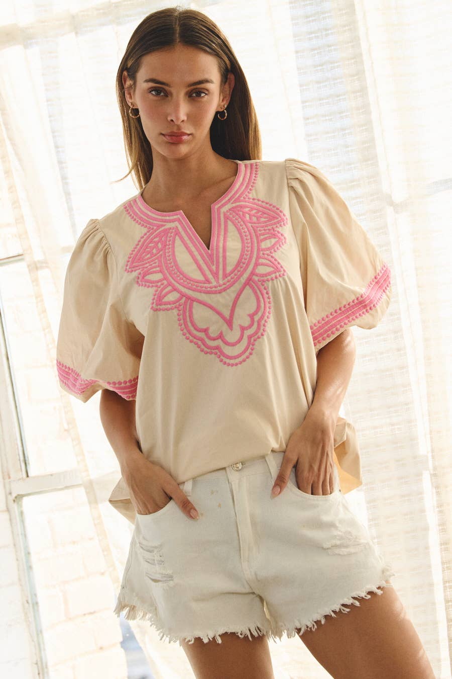 Cotton Poplin Top