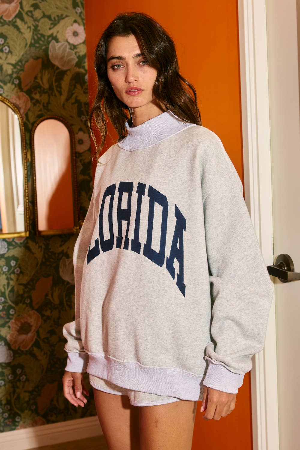 FLORIDA 'FLORIDA & FL' Print Reversible Sweatshirt