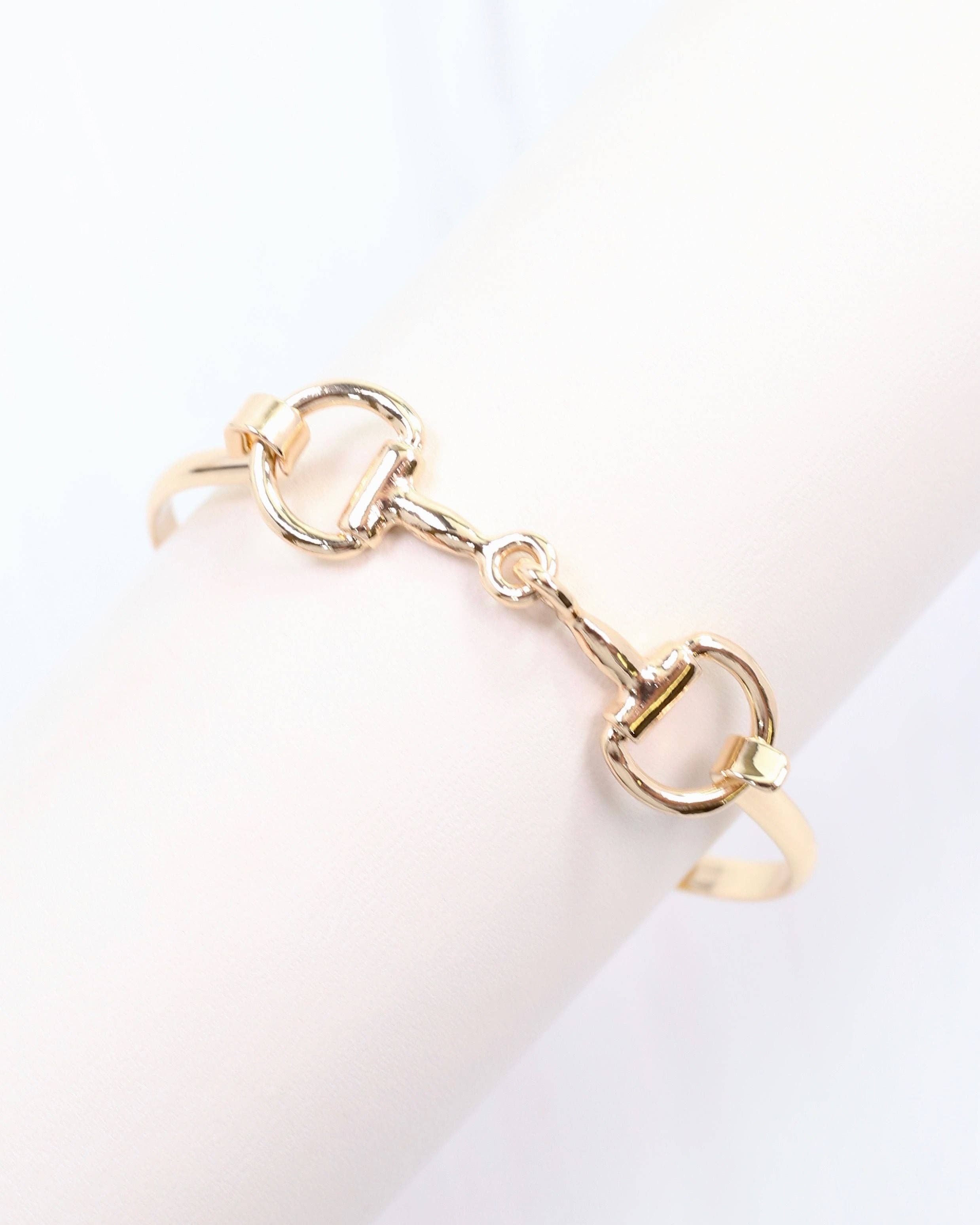 Haney Horsebit Bangle Gold