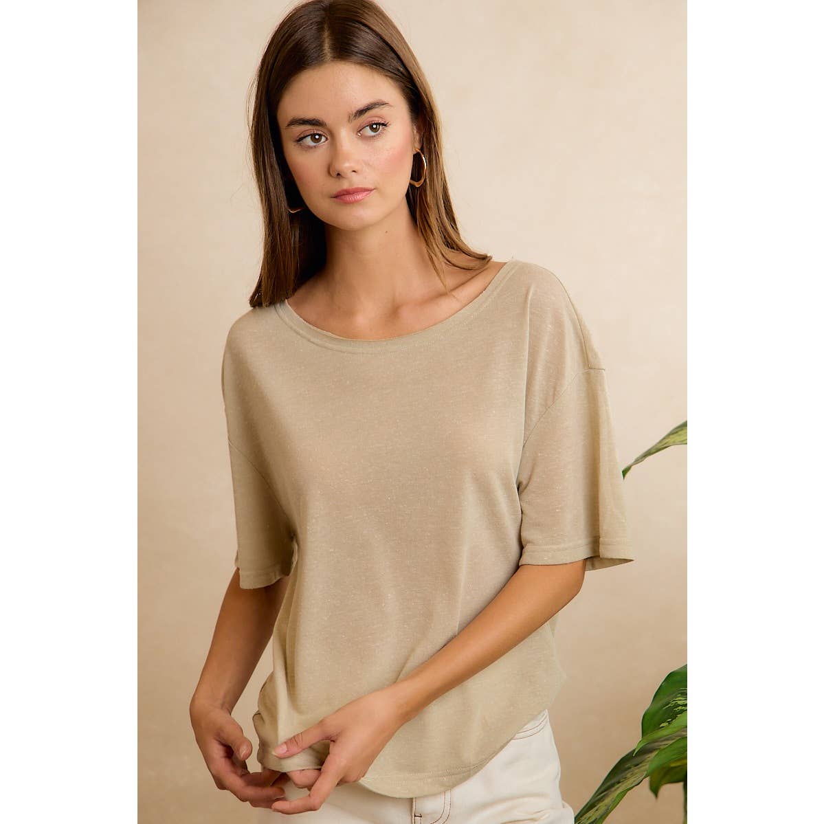 SOLID JERSEY RELAXED FIT SHORT SLEEVE T