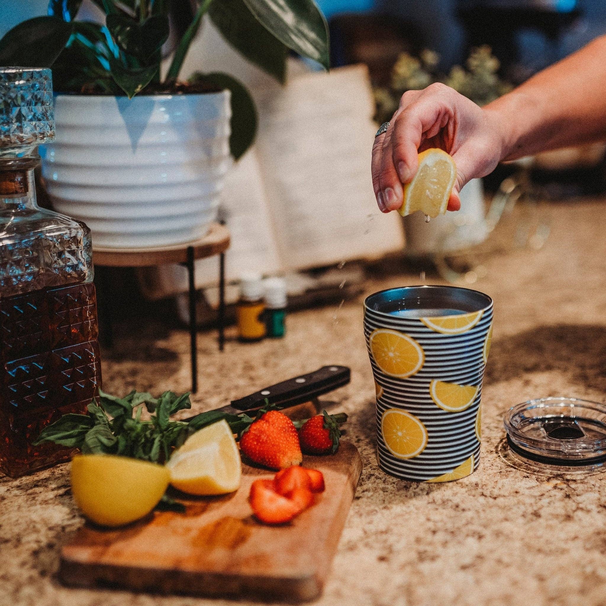 SIC 12 oz. Tumbler | Lemon Stripes