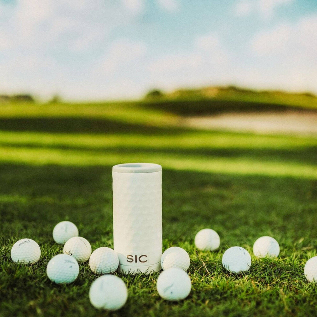 Slim Can Cooler | Dimpled Golf