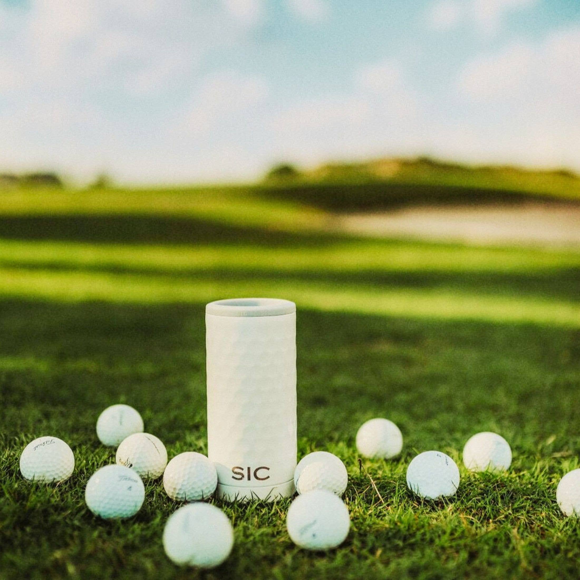 Slim Can Cooler | Dimpled Golf