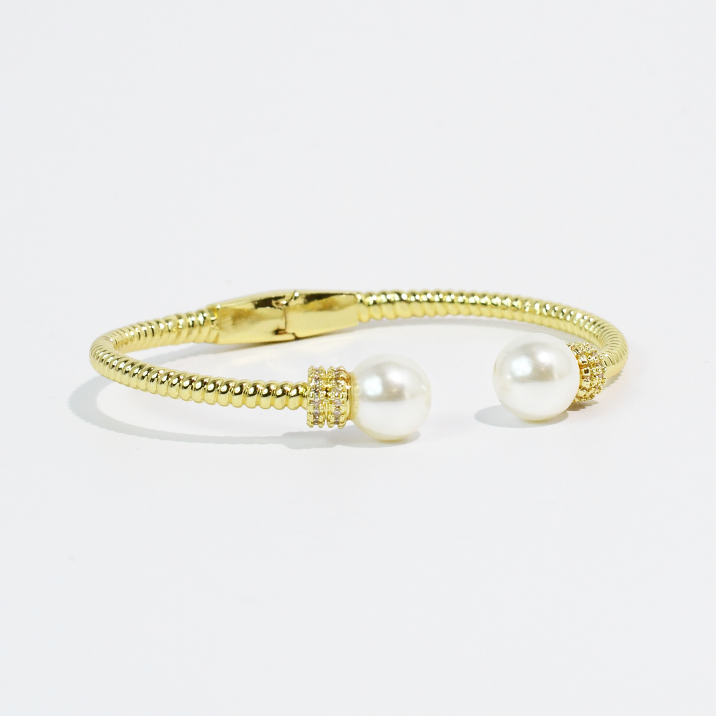 Pearl gold Bangle