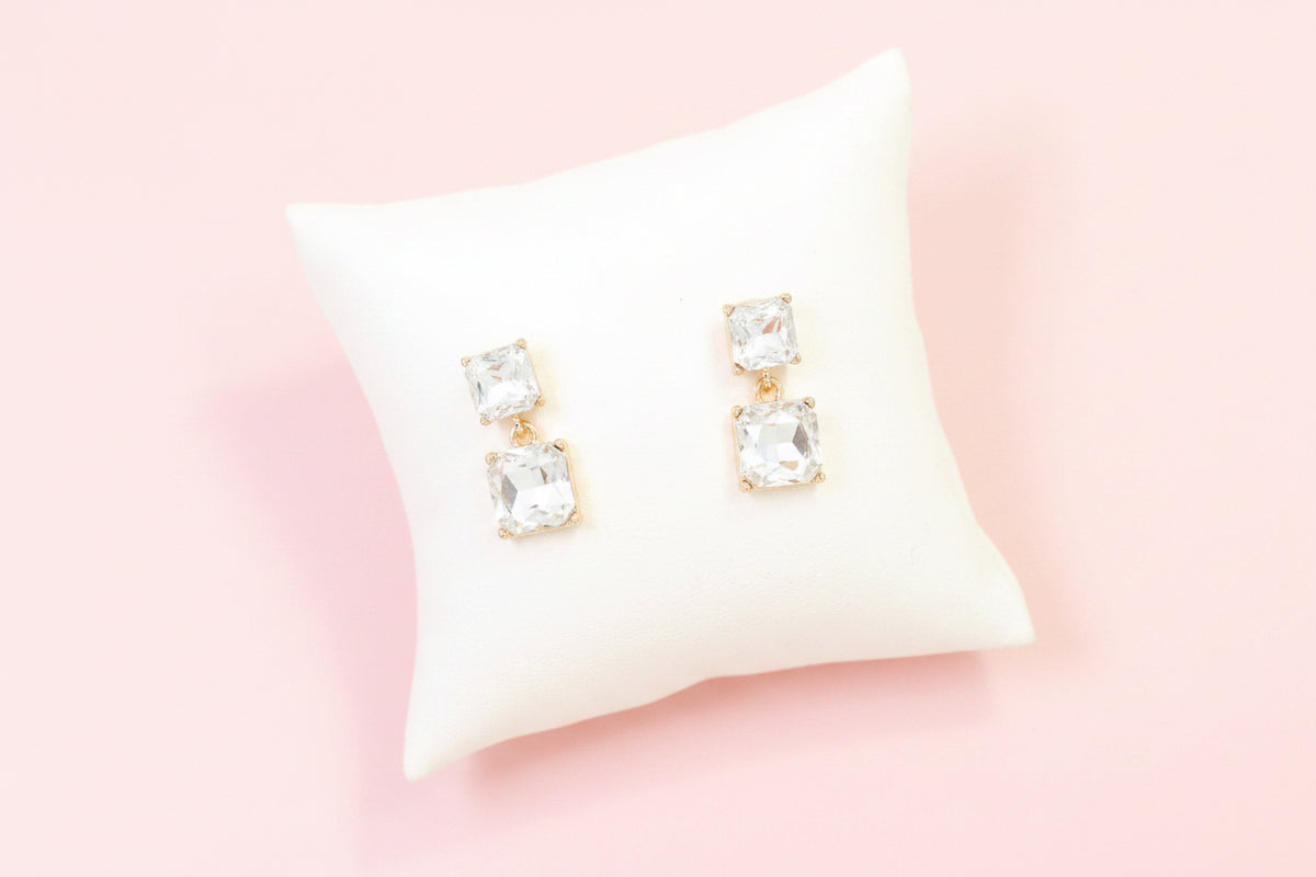 Dupree Crystal Drop Earring Clear