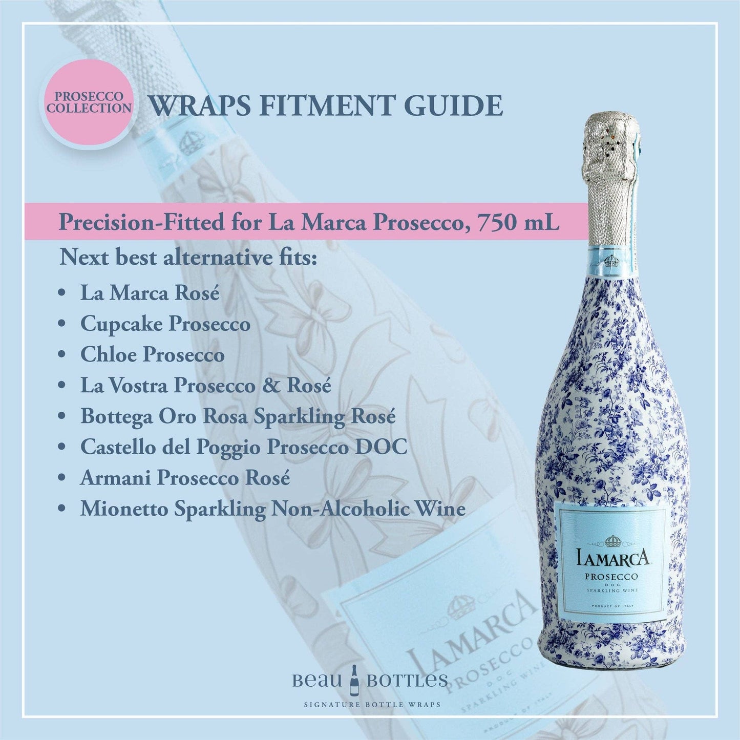 Beau Bottles Purple Mahjong- Prosecco Collection