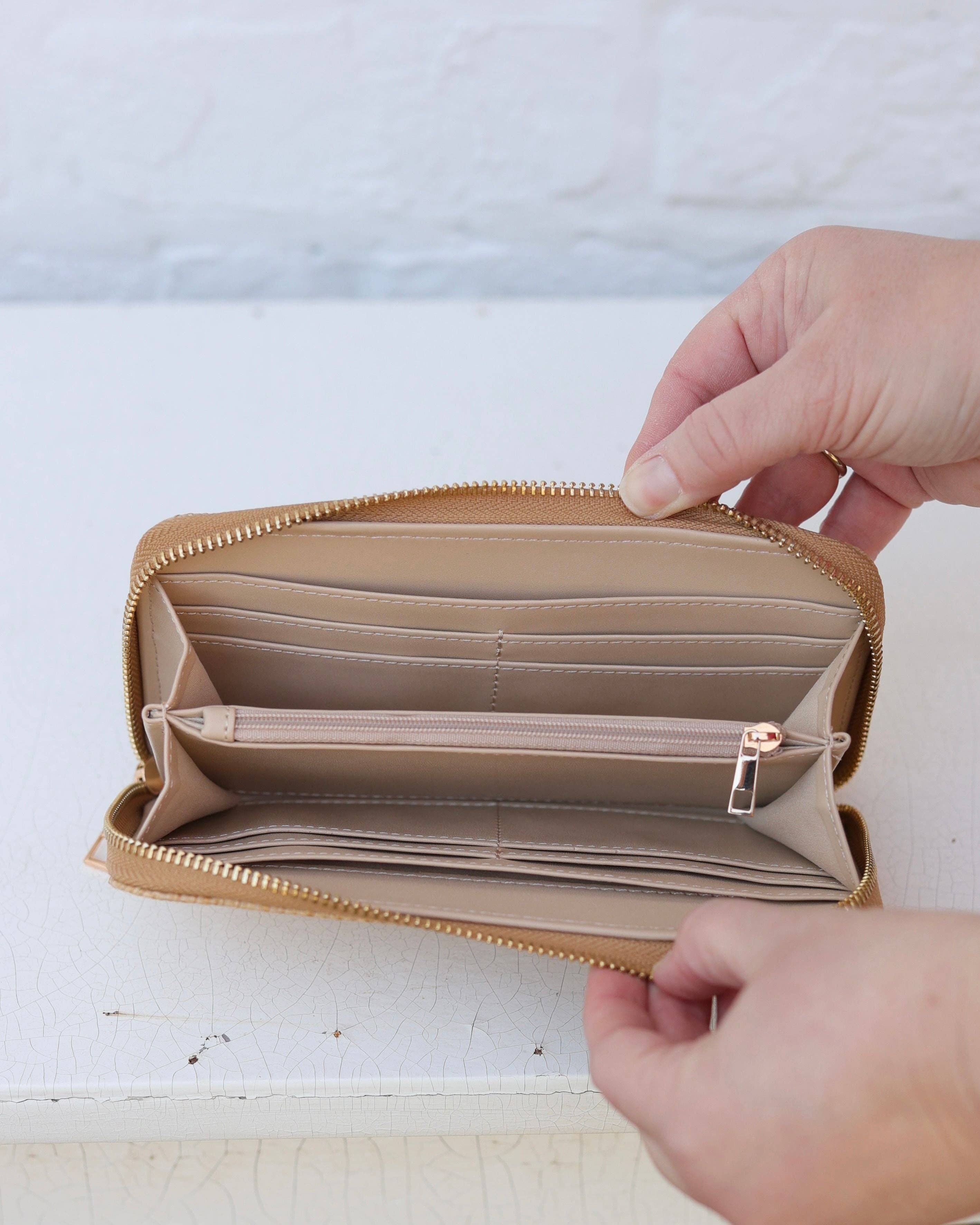 Penelope Wallet Woven Navy