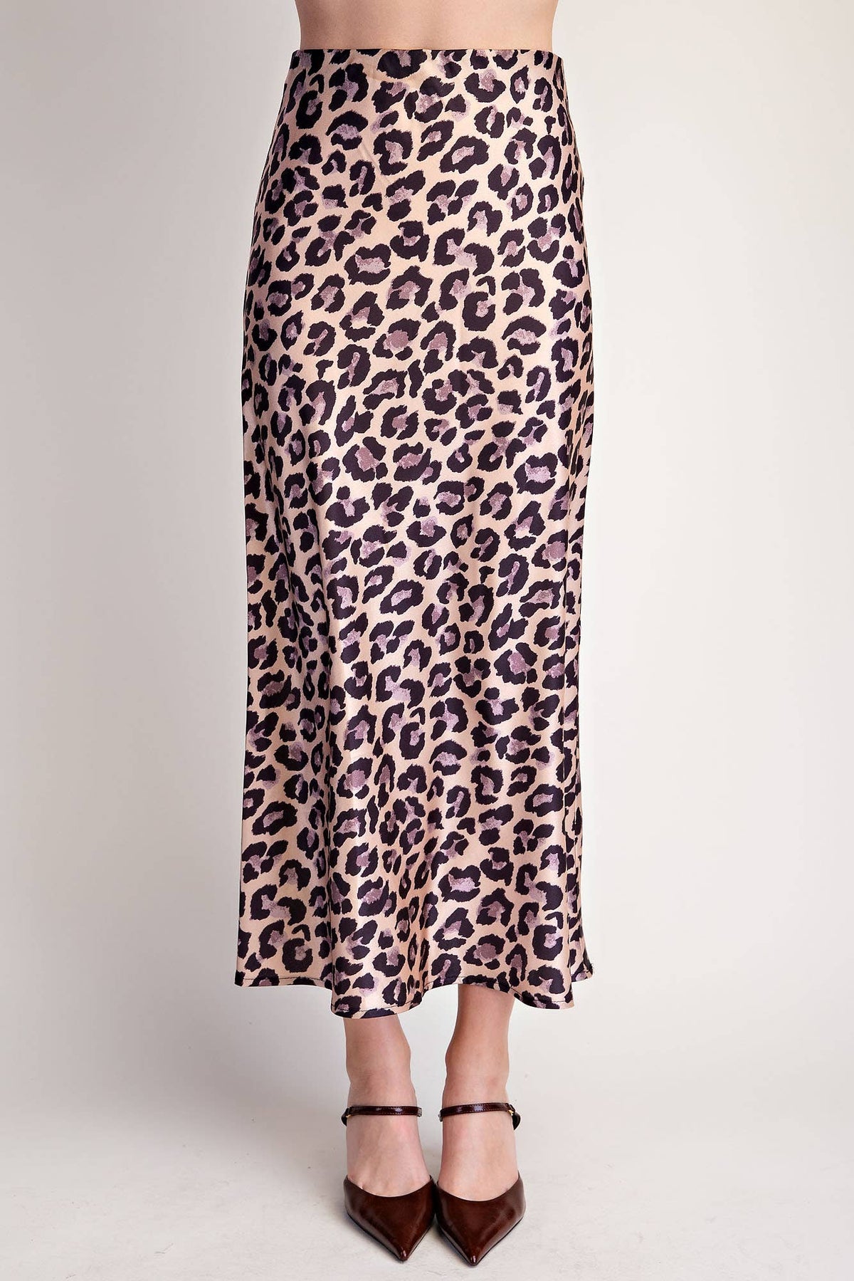 Animal Skirt High Waist Midi Length