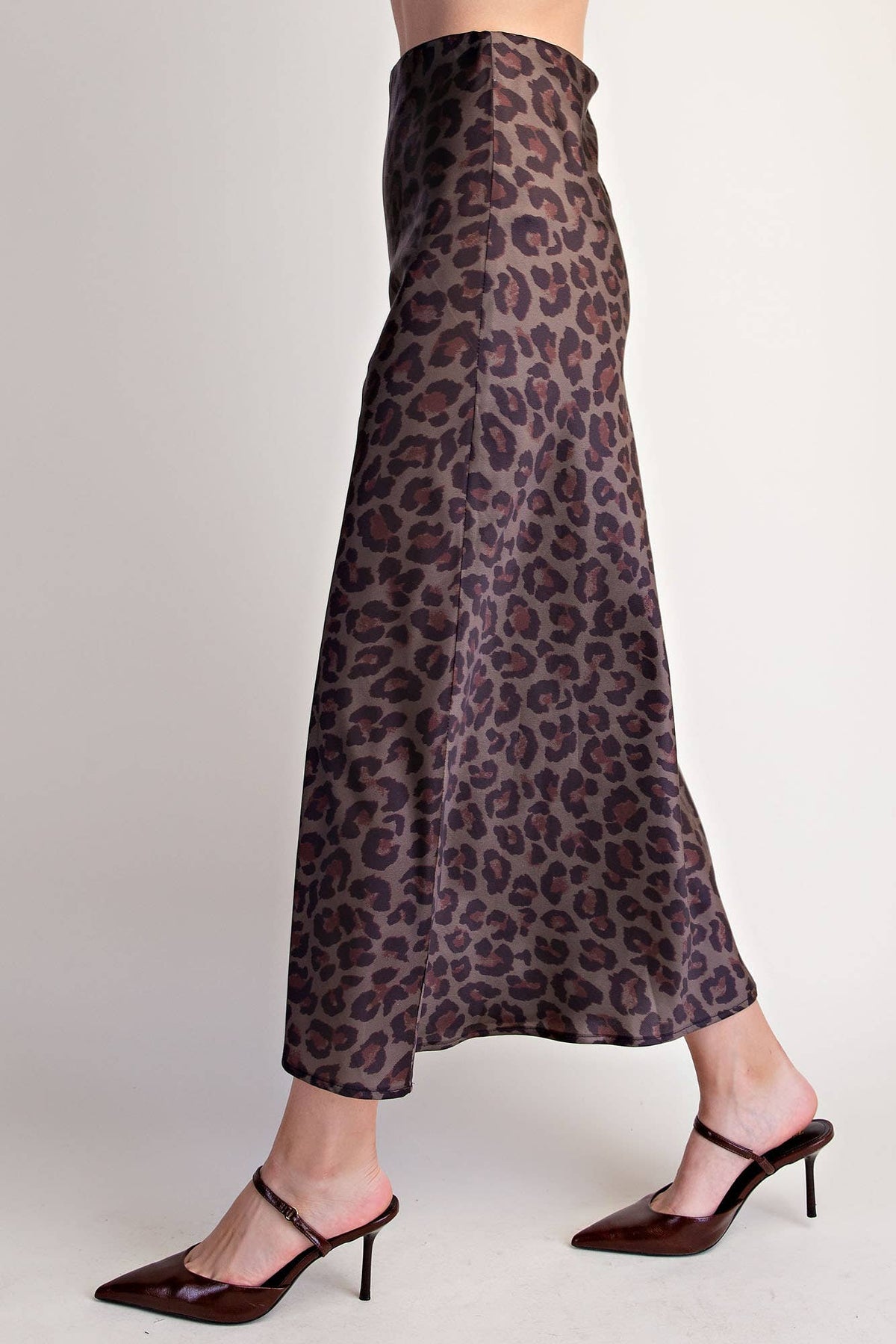 Animal Skirt High Waist Midi Length
