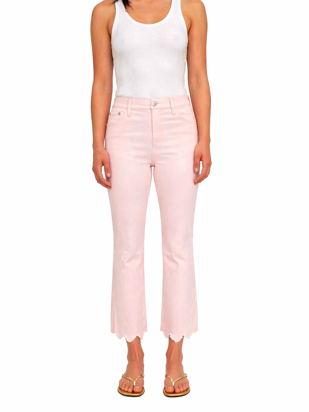 Crop Jean w/ Scalloped Hem