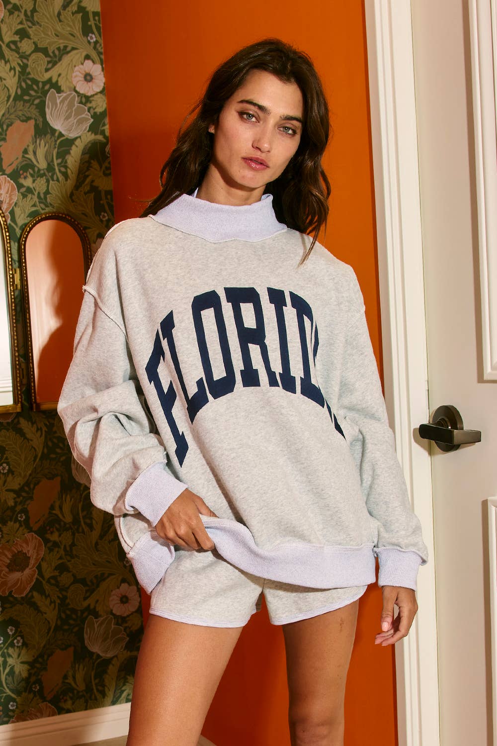 FLORIDA 'FLORIDA & FL' Print Reversible Sweatshirt