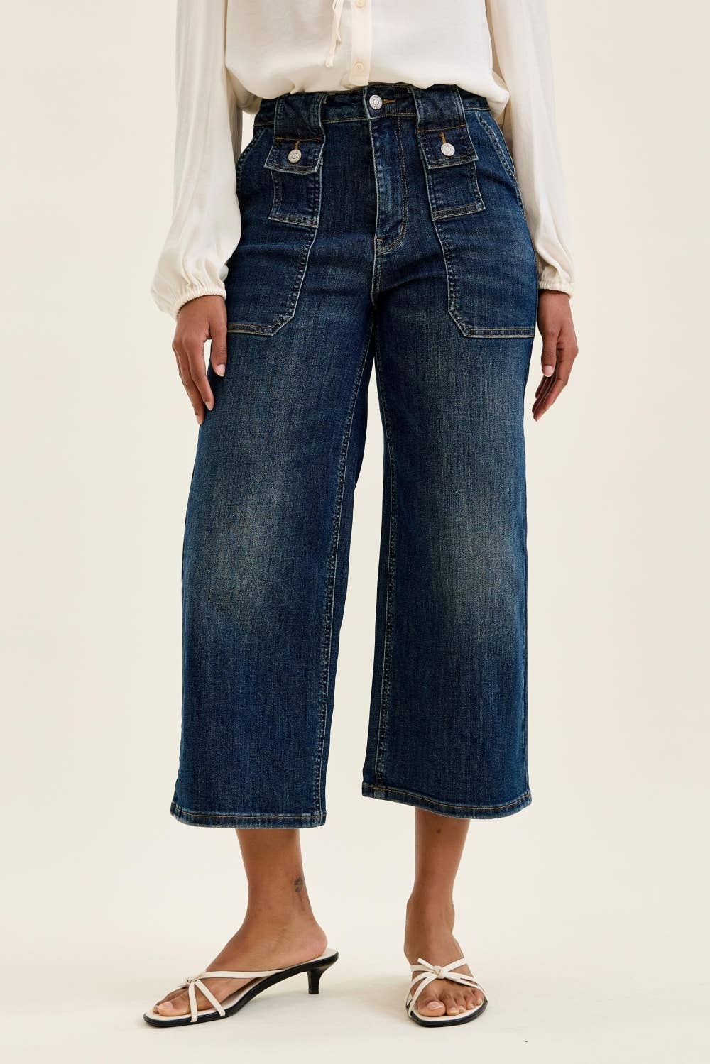 Wide Crop Utility & Patch Pocket