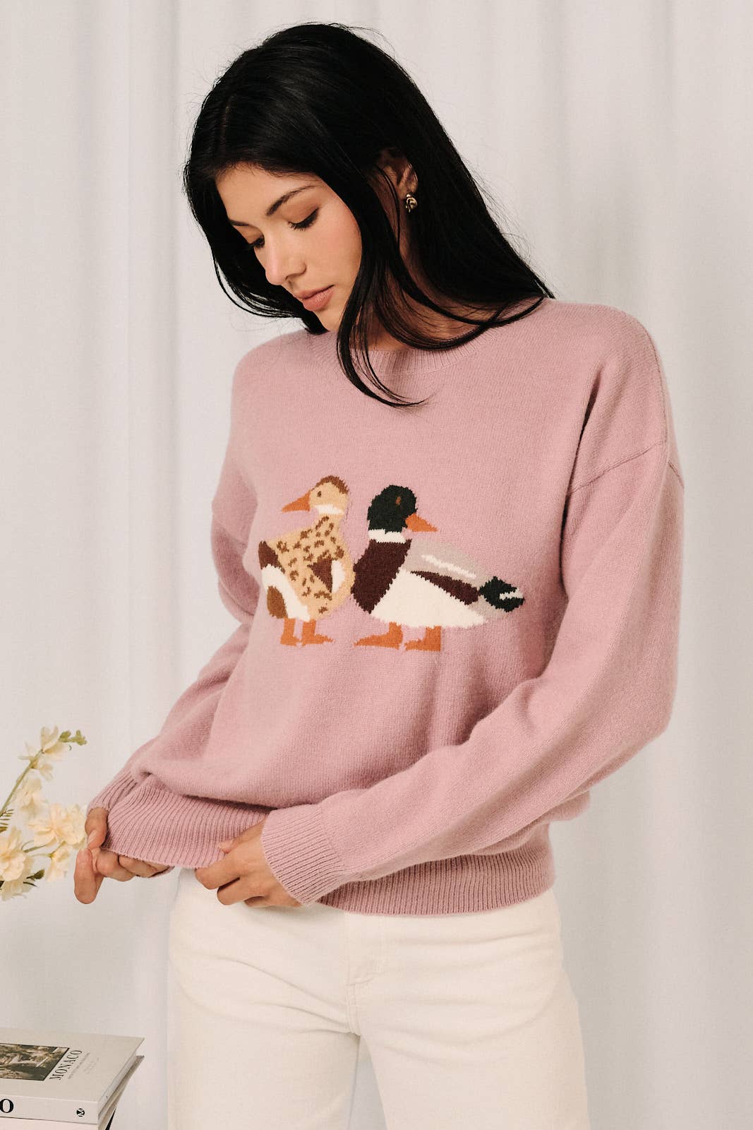 Round Neck Long-Sleeve  "MALLARD DUCK" Sweater