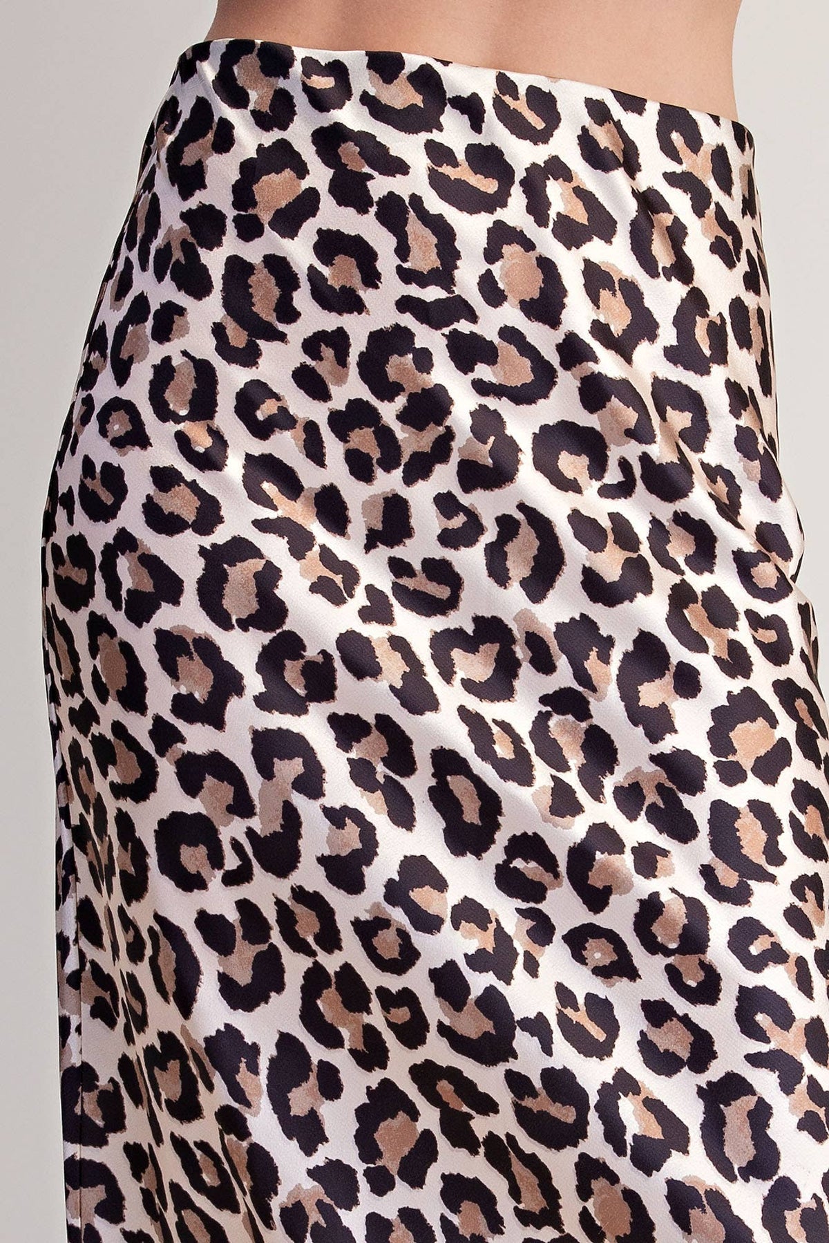 Animal Skirt High Waist Midi Length