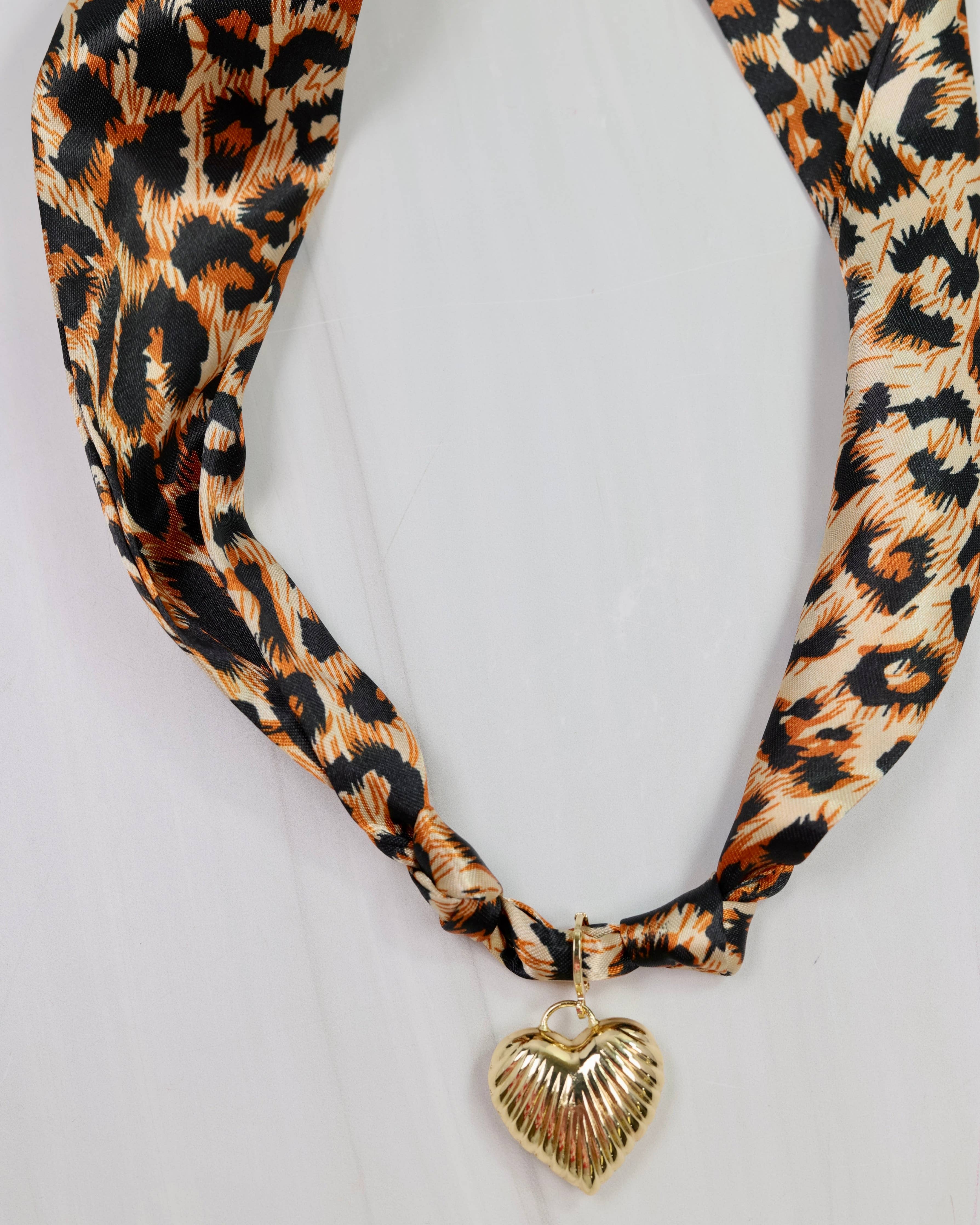 Scarf Charm Necklace LEOPARD