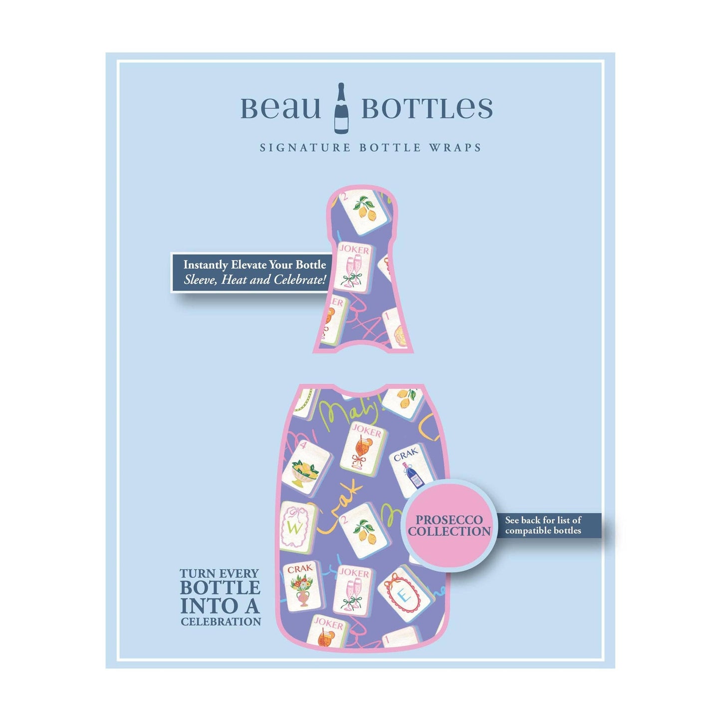 Beau Bottles Purple Mahjong- Prosecco Collection