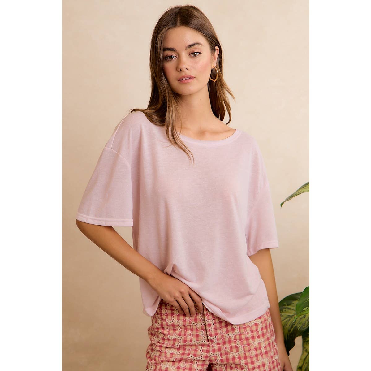 SOLID JERSEY RELAXED FIT SHORT SLEEVE T