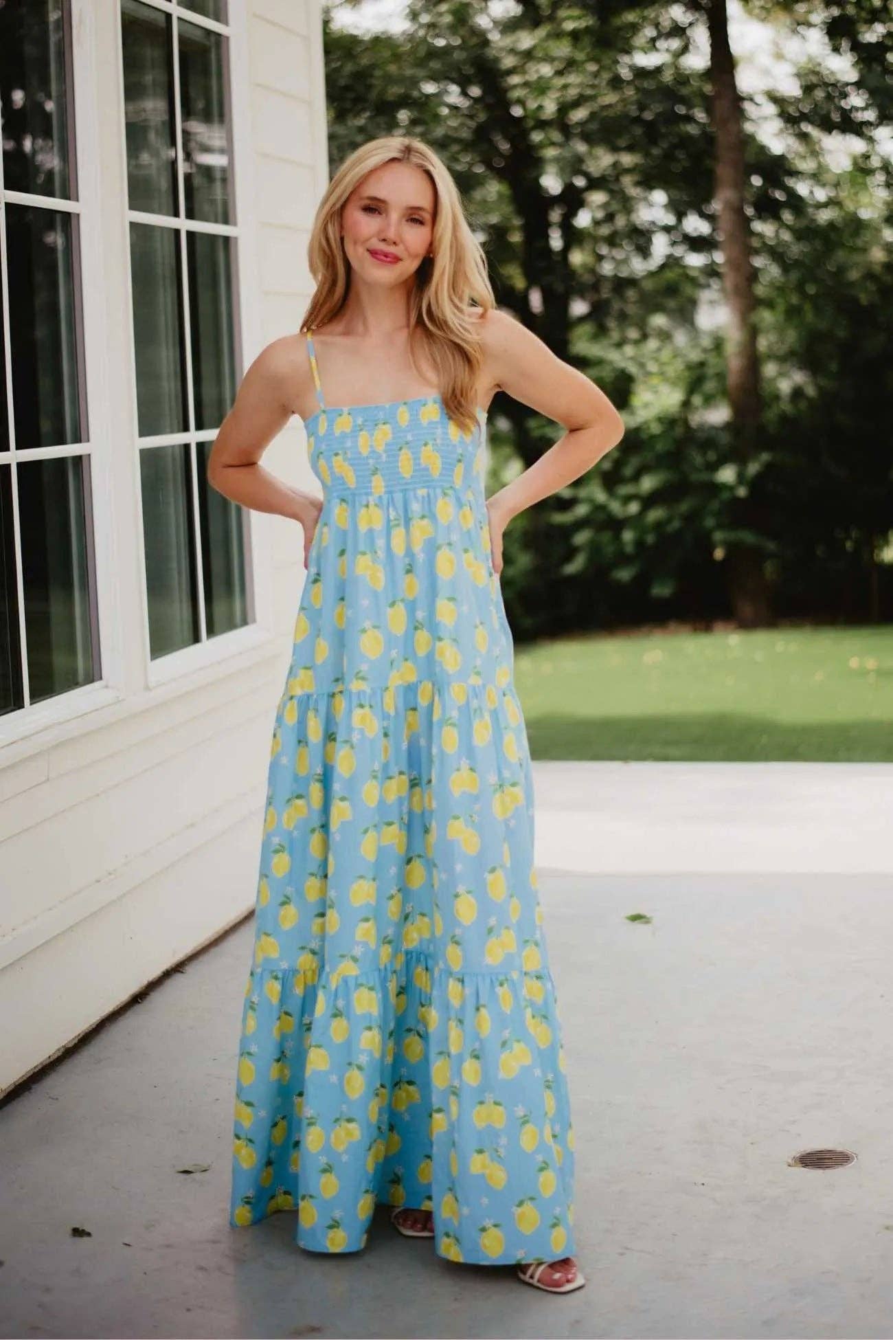 Zesty Lemons Easter /Summer Maxi Dress