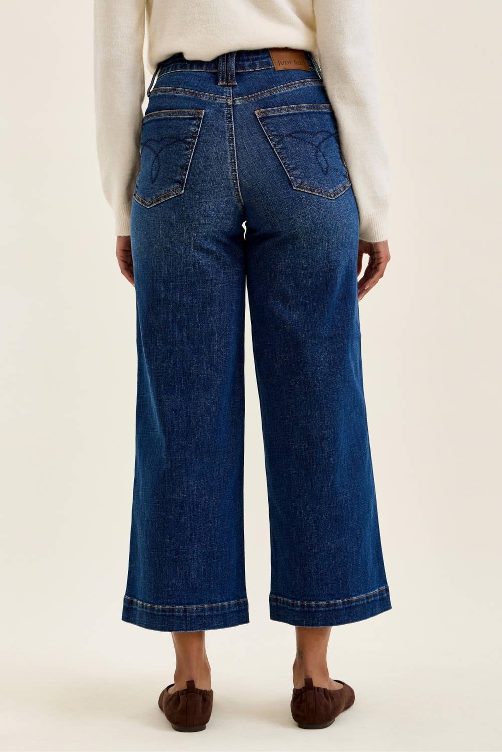 CLAUDIA  Ankle Wide DK Deep Indigo