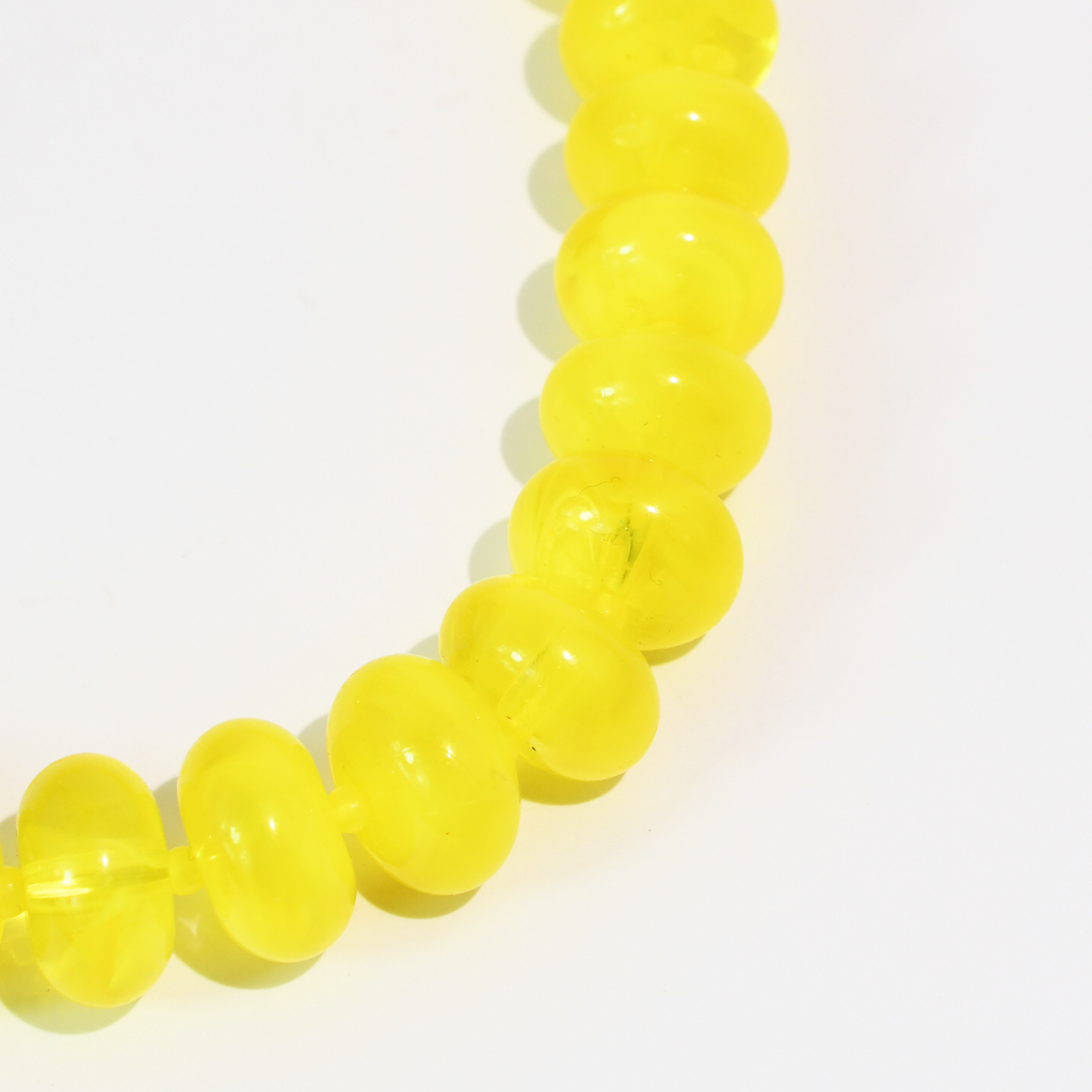 Sugar Bead Yellow Necklace