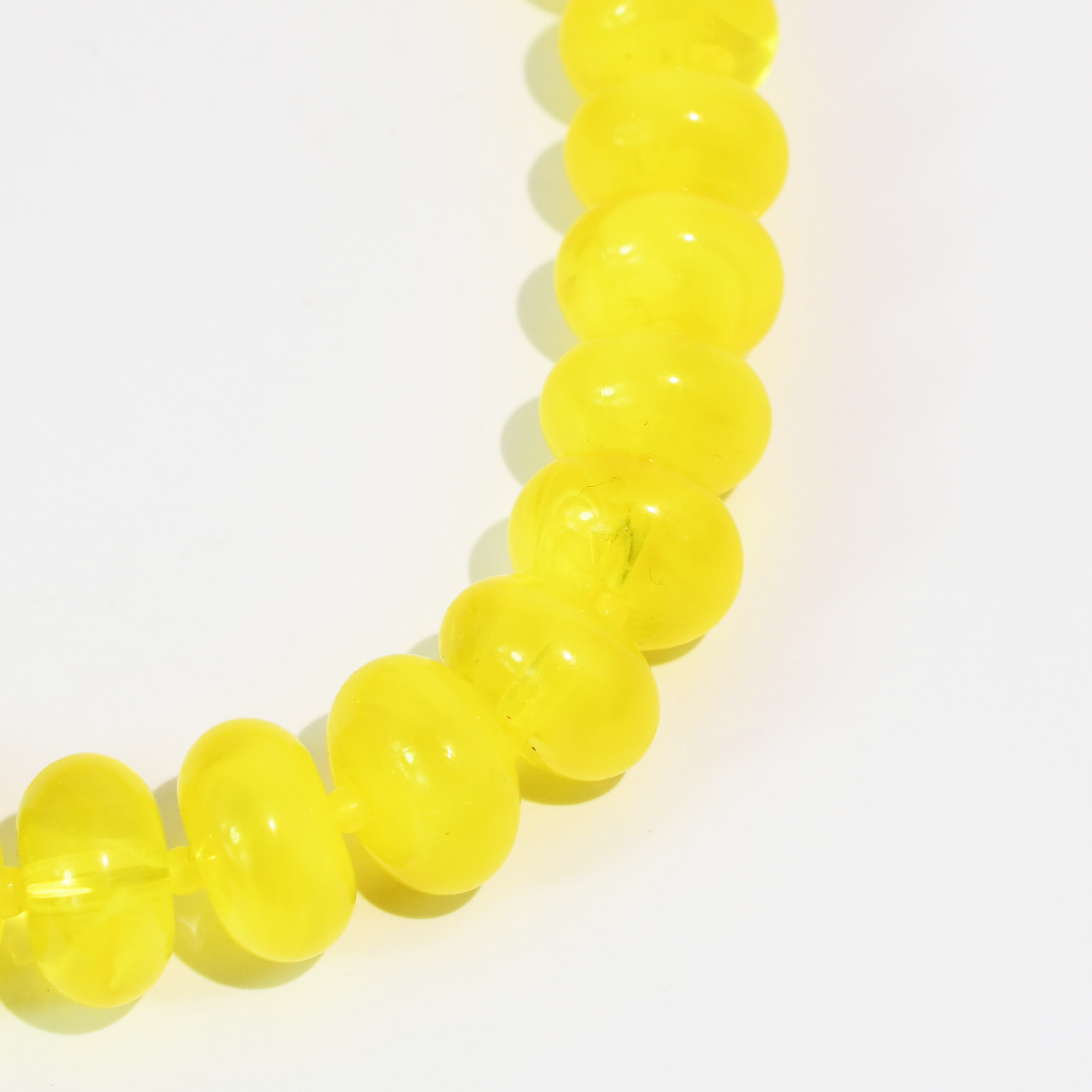 Sugar Bead Yellow Necklace