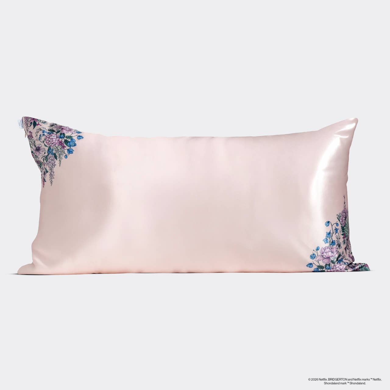 Bridgerton x Kitsch Satin Pillowcase in Garden Toile & Wisteria