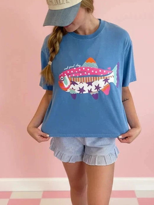 Big fish crop style tee