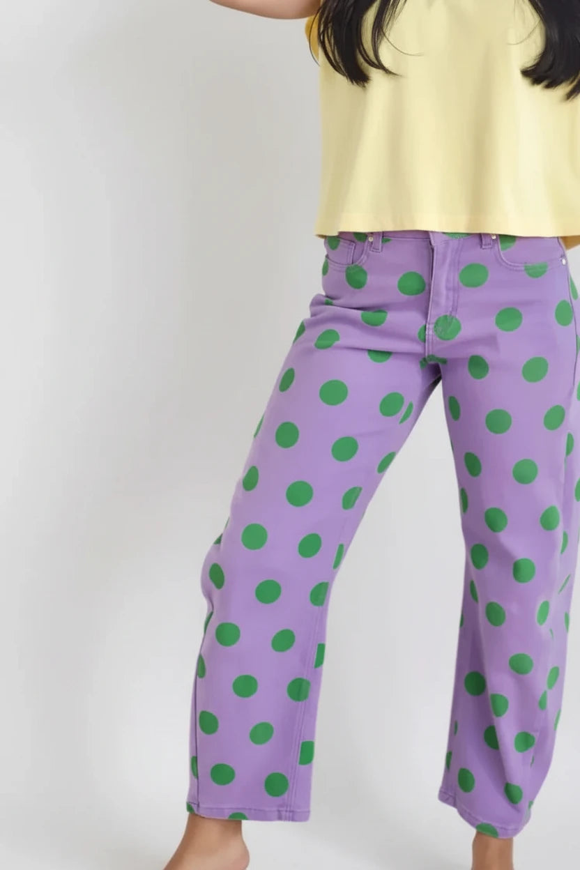 Bold Purple Polka Dots