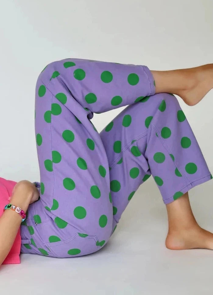 Bold Purple Polka Dots
