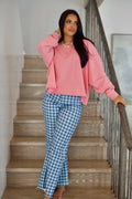 Houndstooth Fitted stretch denim
