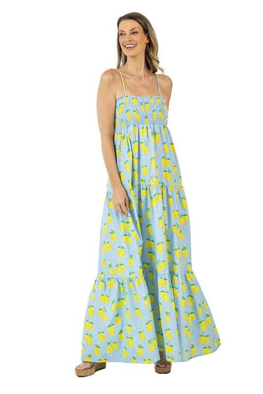 Zesty Lemons Easter /Summer Maxi Dress