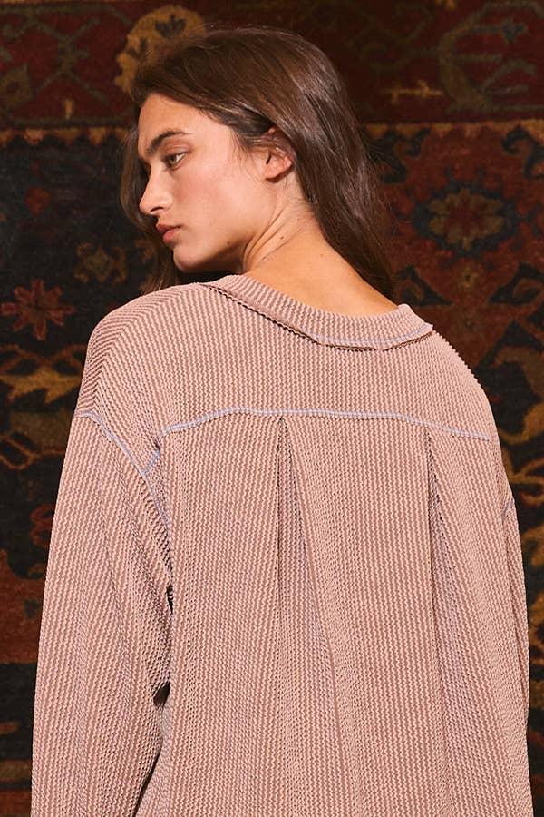 Deep V-neckline Oversized Top!