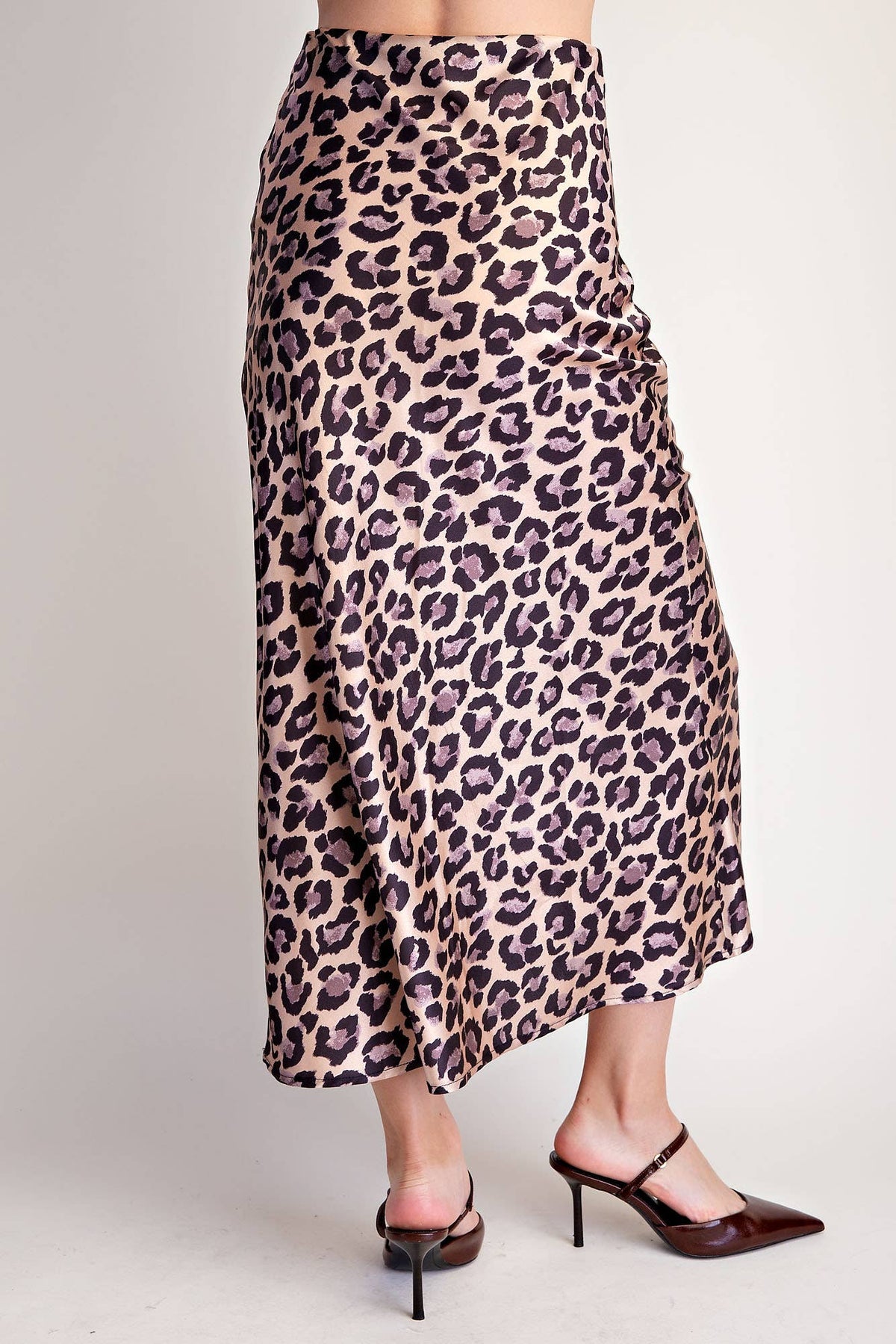 Animal Skirt High Waist Midi Length