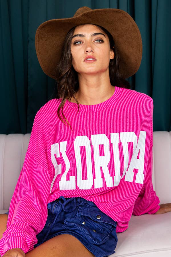 'Florida' Comfy Oversize Graphic Sweatshirt, Gameday