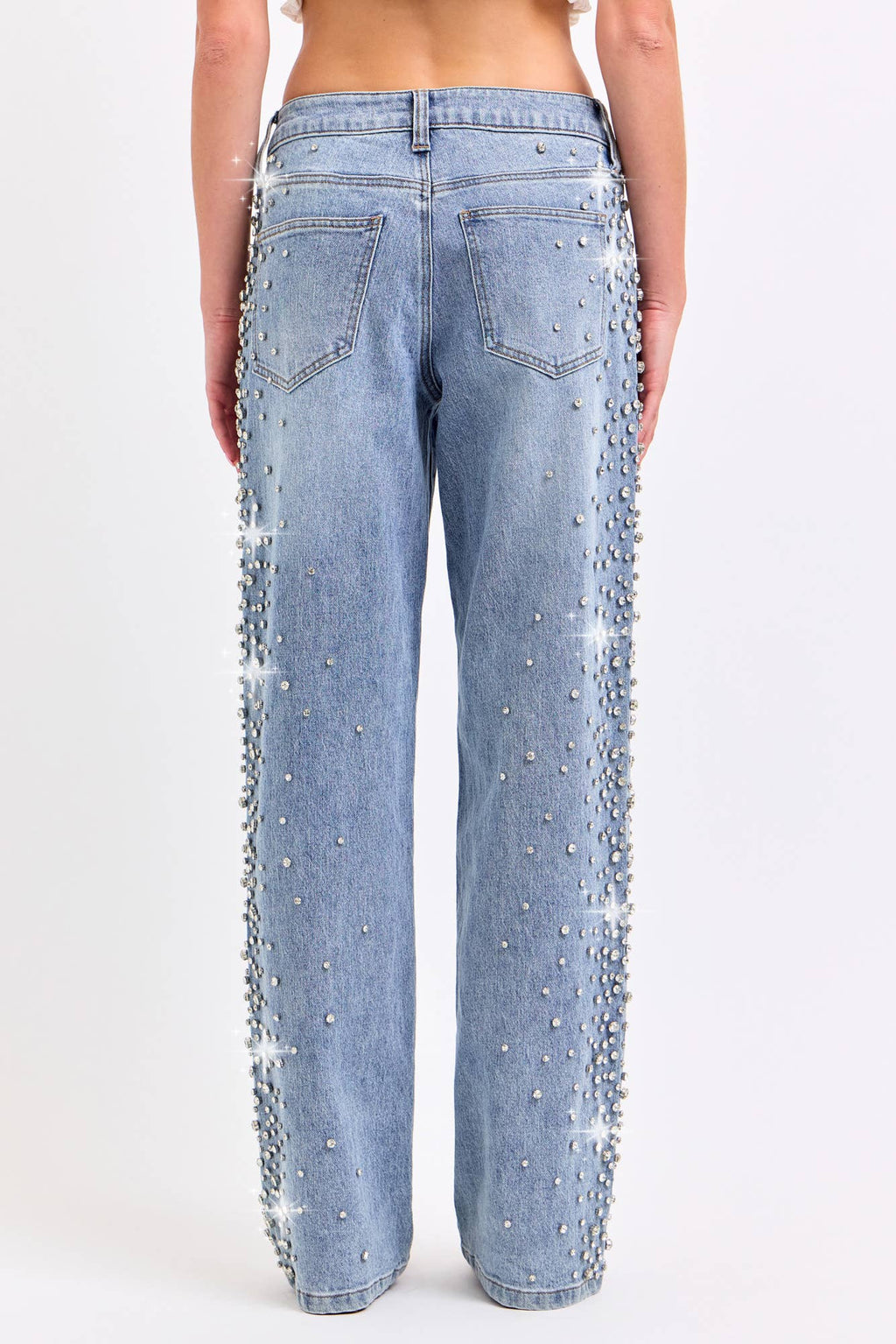 HIGH RISE EMBELLISHED WIDE LEG