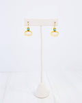 Oceane Seaglass Fish Hook Earring Aqua