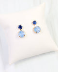 Radcliffe Rhinestone Earring Blue Opal