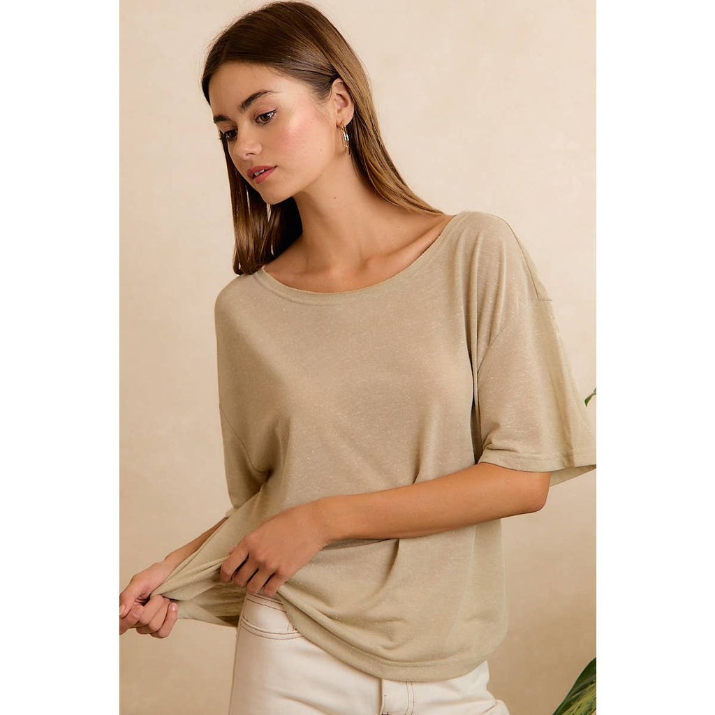 SOLID JERSEY RELAXED FIT SHORT SLEEVE T