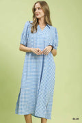 Gingham Midi Dress